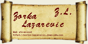Zorka Lazarević vizit kartica